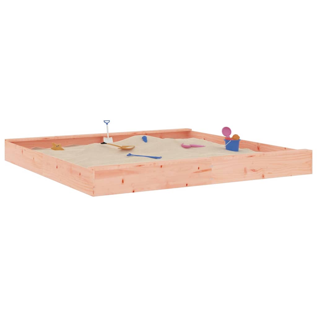 Sandkasten mit Sitzen Quadratisch Massivholz