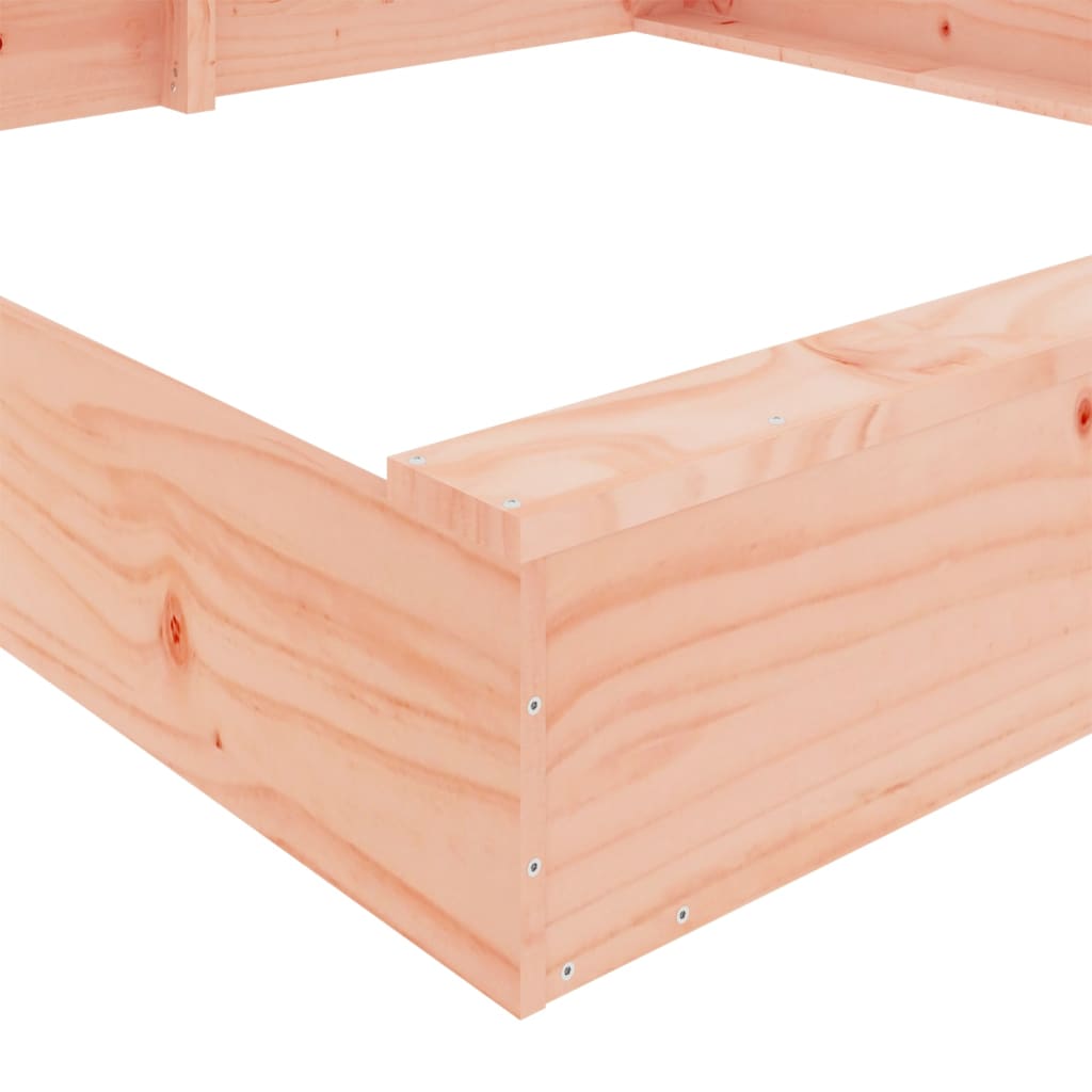 Sandkasten mit Sitzen Quadratisch Massivholz