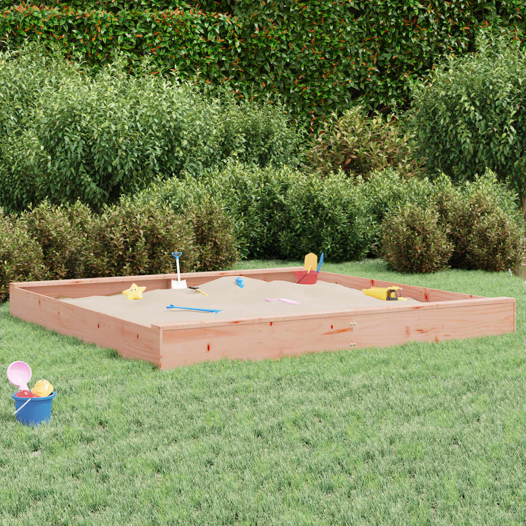 Sandkasten mit Sitzen Quadratisch Massivholz