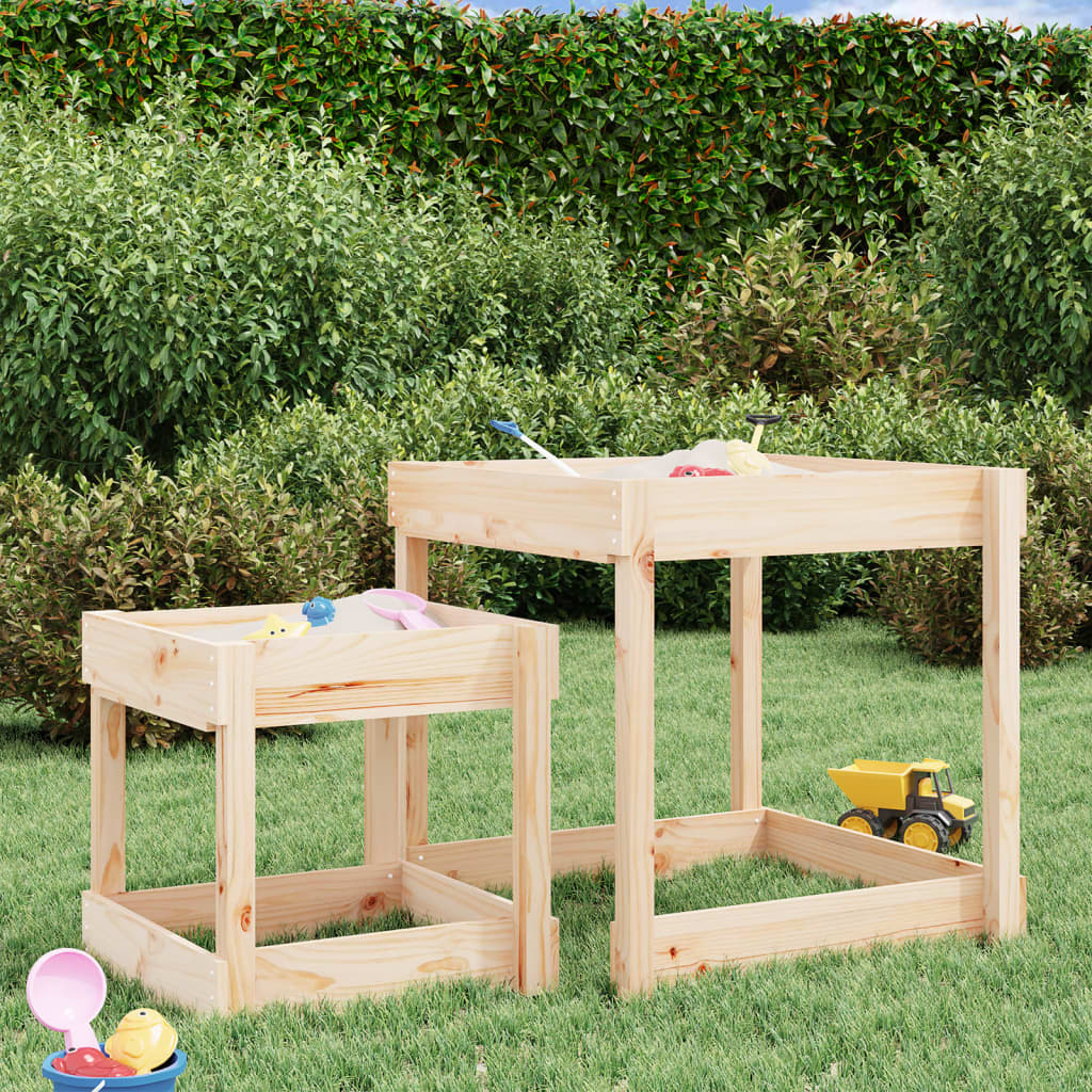 Sand-Spieltische 2 Stk. Massivholz - Yekta