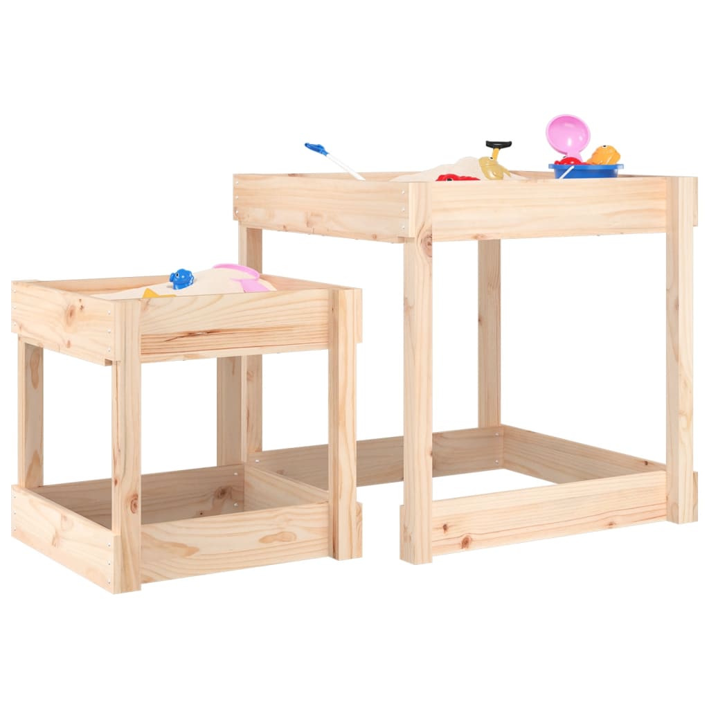 Sand-Spieltische 2 Stk. Massivholz - Yekta