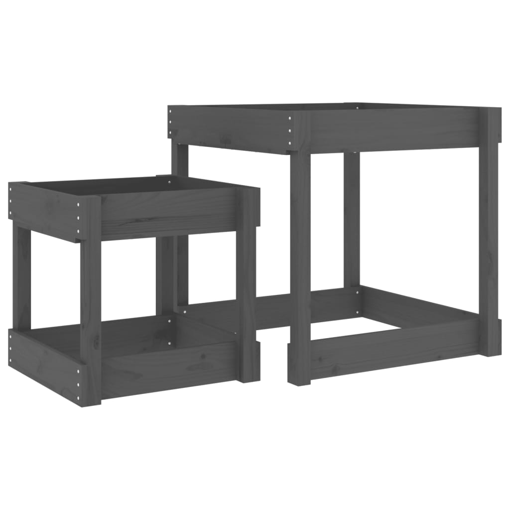 Sand-Spieltische 2 Stk. Massivholz - Yekta