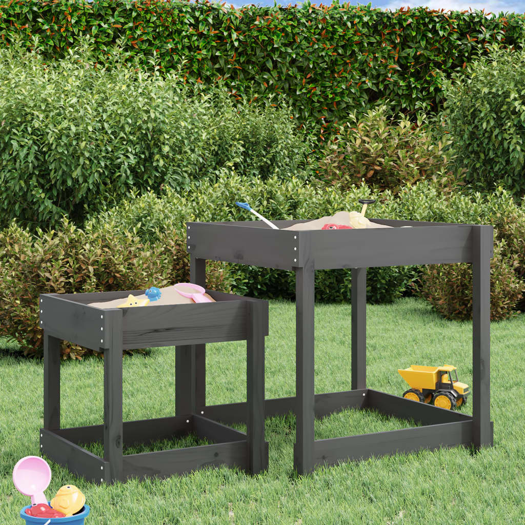Sand-Spieltische 2 Stk. Massivholz - Yekta