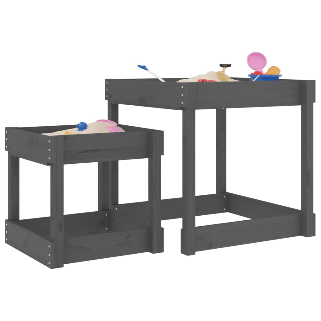 Sand-Spieltische 2 Stk. Massivholz - Yekta