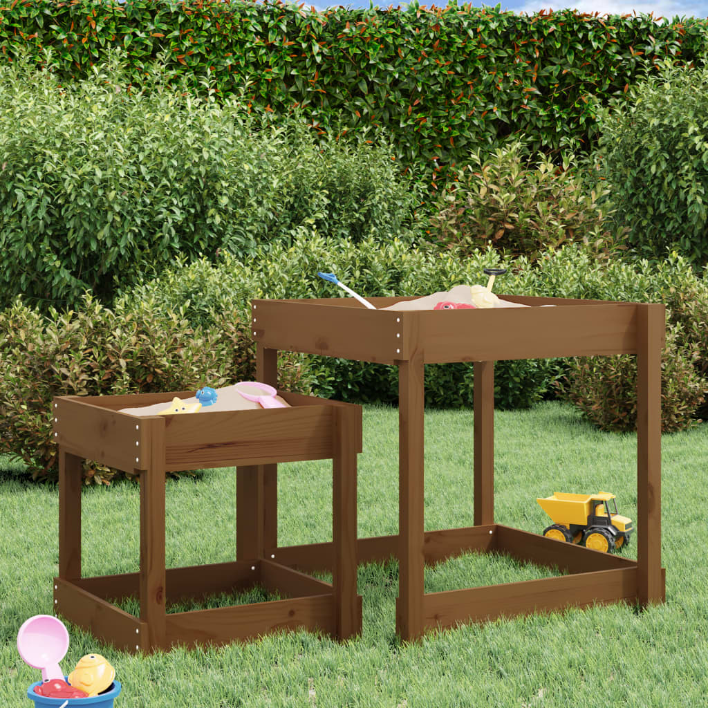 Sand-Spieltische 2 Stk. Massivholz - Yekta