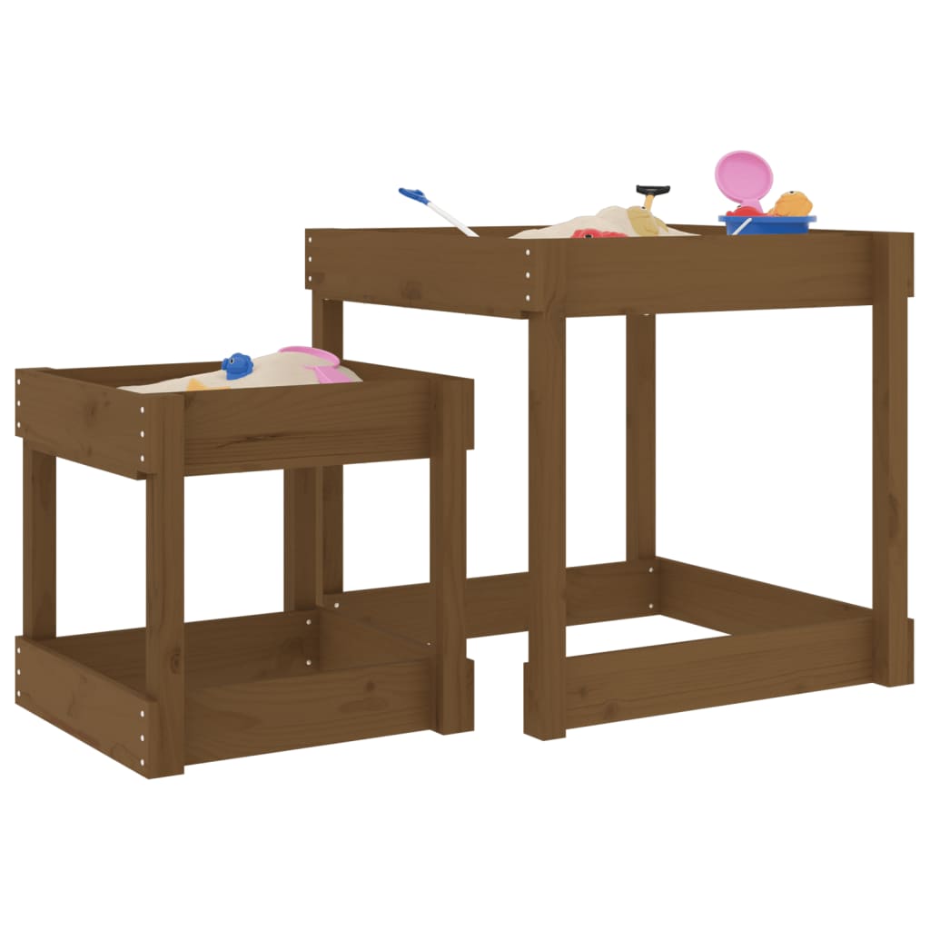 Sand-Spieltische 2 Stk. Massivholz - Yekta