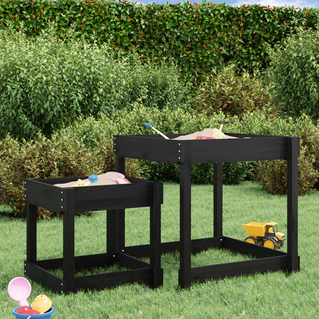 Sand-Spieltische 2 Stk. Massivholz - Yekta