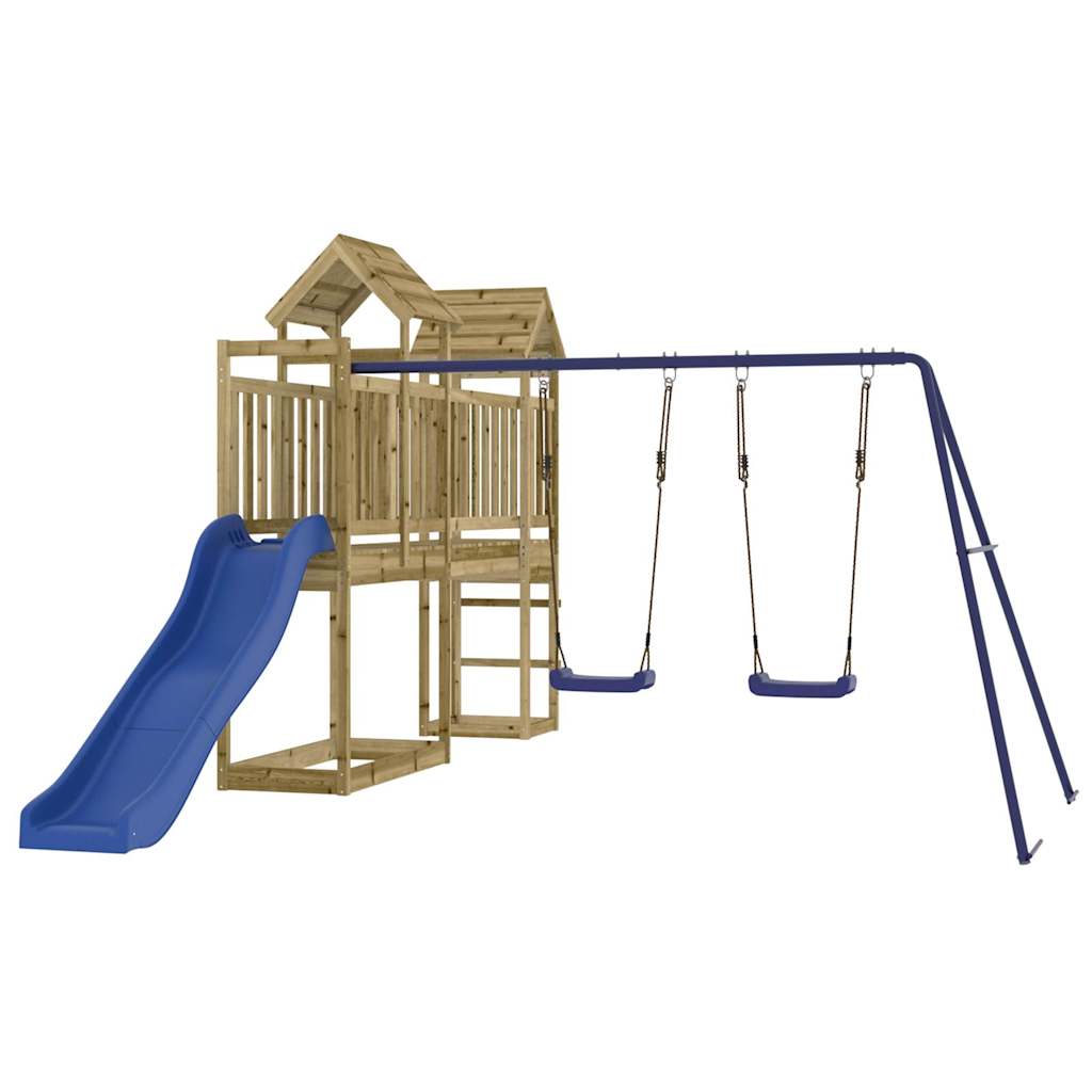 Spielturm aus imprägniertem Kiefernholz und massivem Douglasien- und Kiefernholz