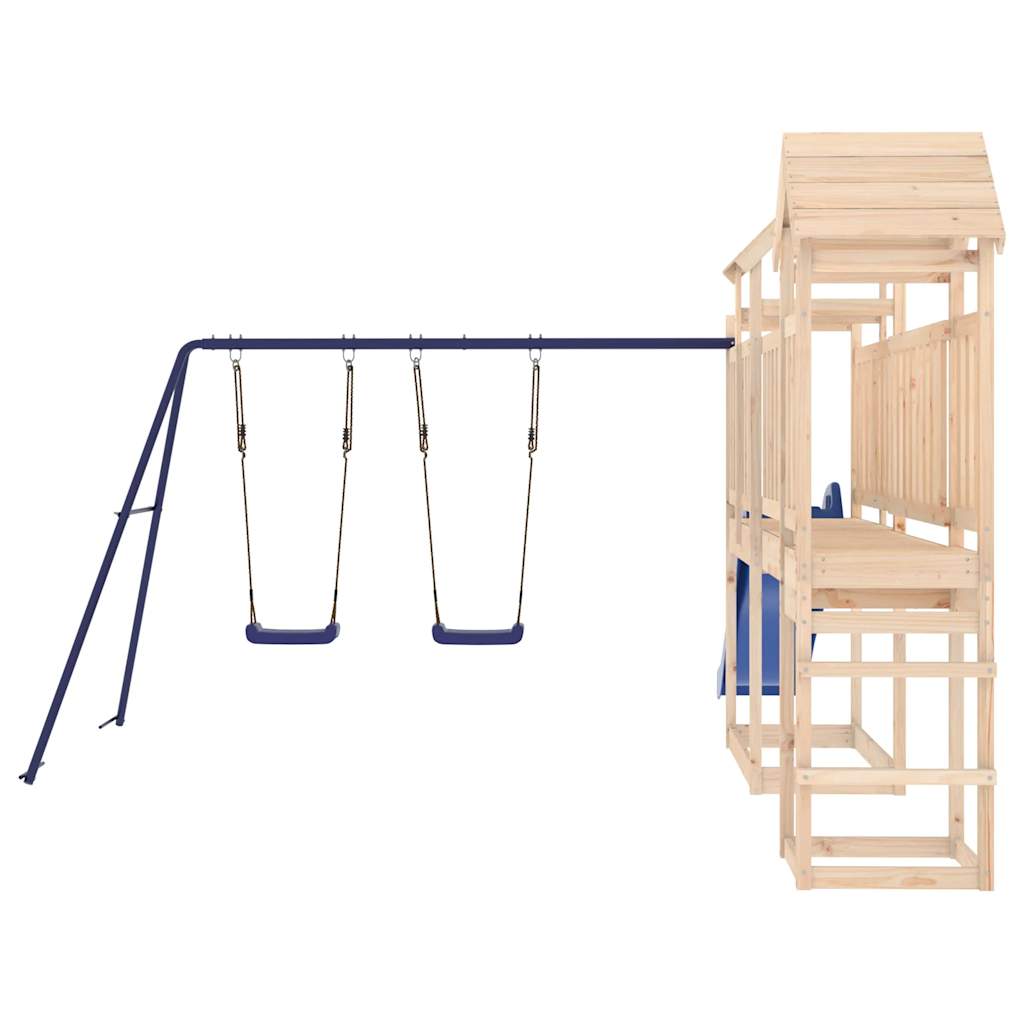 Spielturm aus imprägniertem Kiefernholz und massivem Douglasien- und Kiefernholz