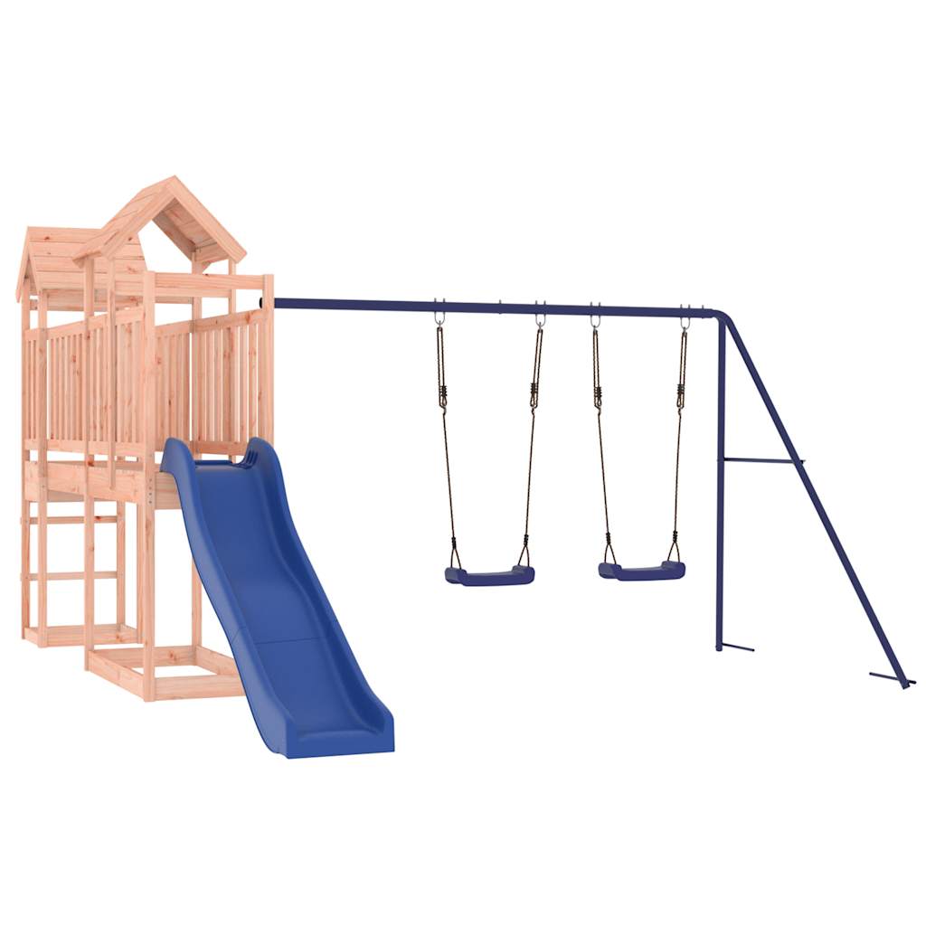 Spielturm aus imprägniertem Kiefernholz und massivem Douglasien- und Kiefernholz