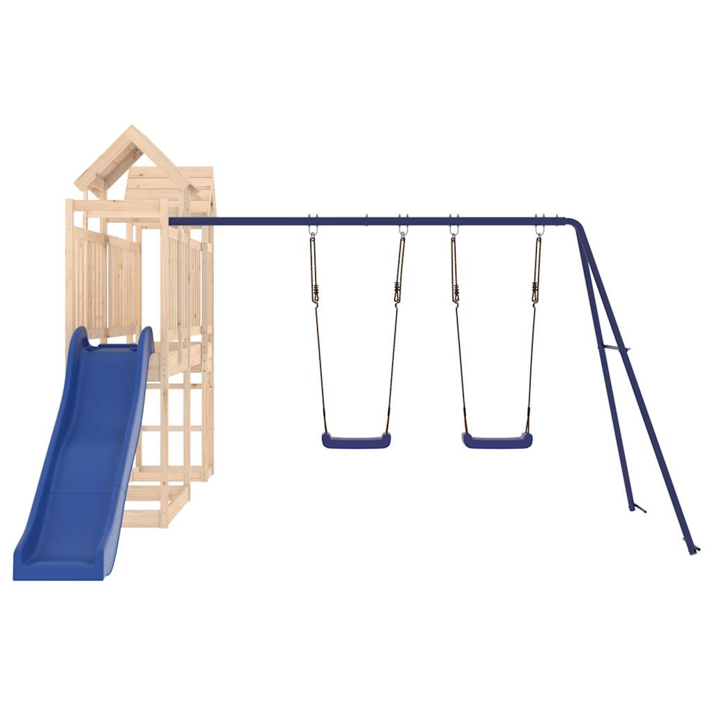 Spielturm aus imprägniertem Kiefernholz und massivem Douglasien- und Kiefernholz