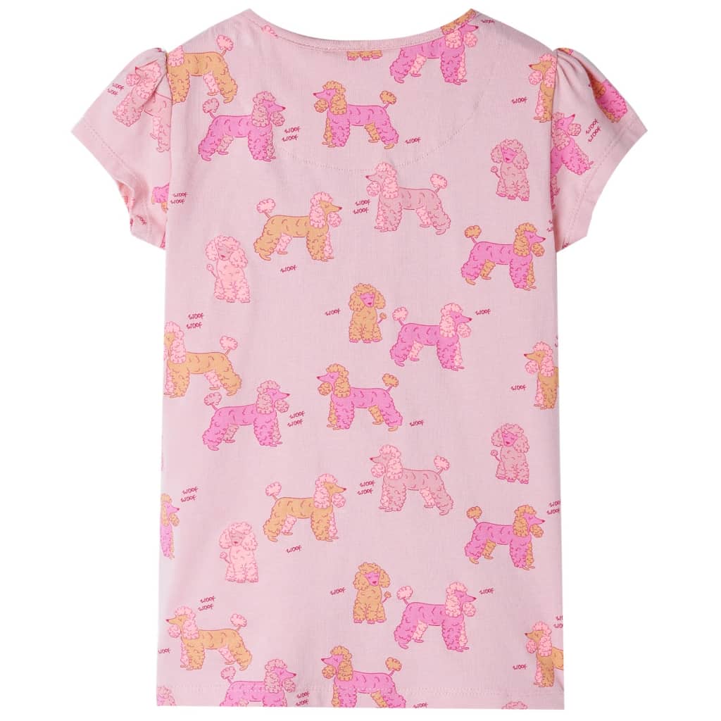 Kinderpyjama mit Kurzen Ärmeln in Hellorange und Hellrosa