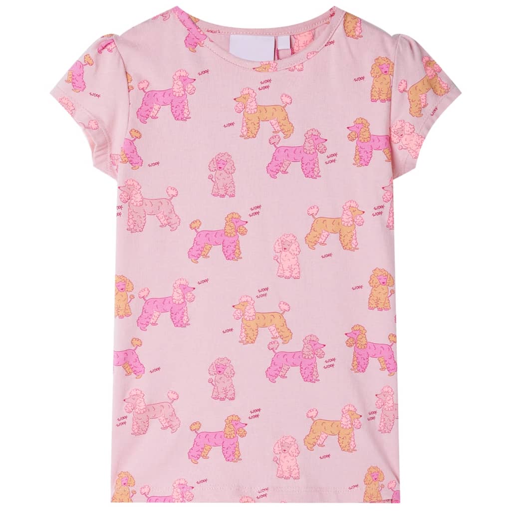 Kinderpyjama mit Kurzen Ärmeln in Hellorange und Hellrosa