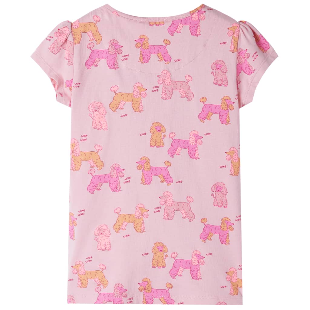 Kinderpyjama mit Kurzen Ärmeln in Hellorange und Hellrosa