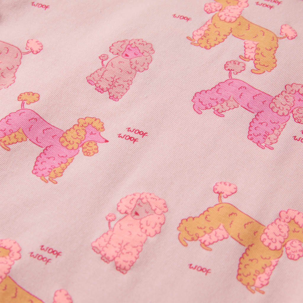 Kinderpyjama mit Kurzen Ärmeln in Hellorange und Hellrosa