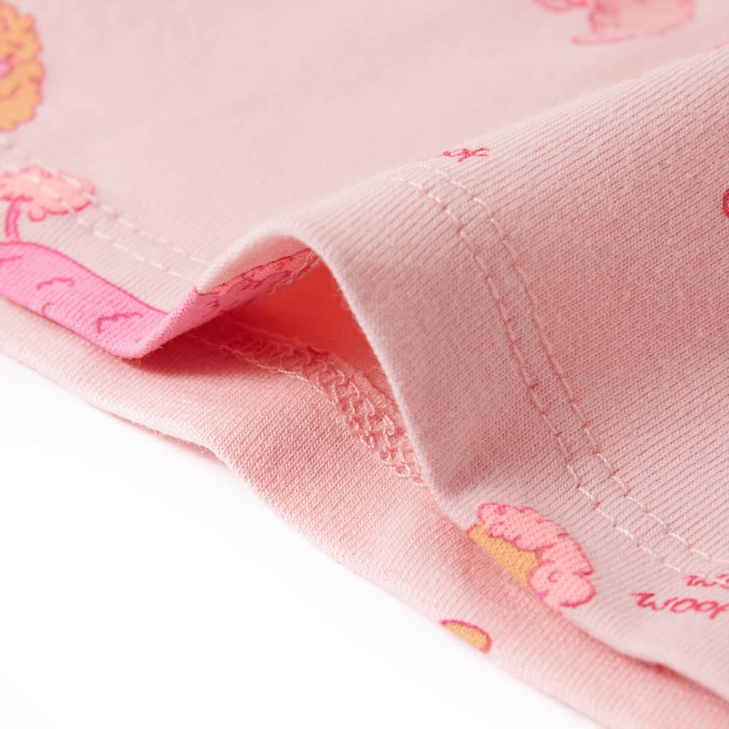 Kinderpyjama mit Kurzen Ärmeln in Hellorange und Hellrosa