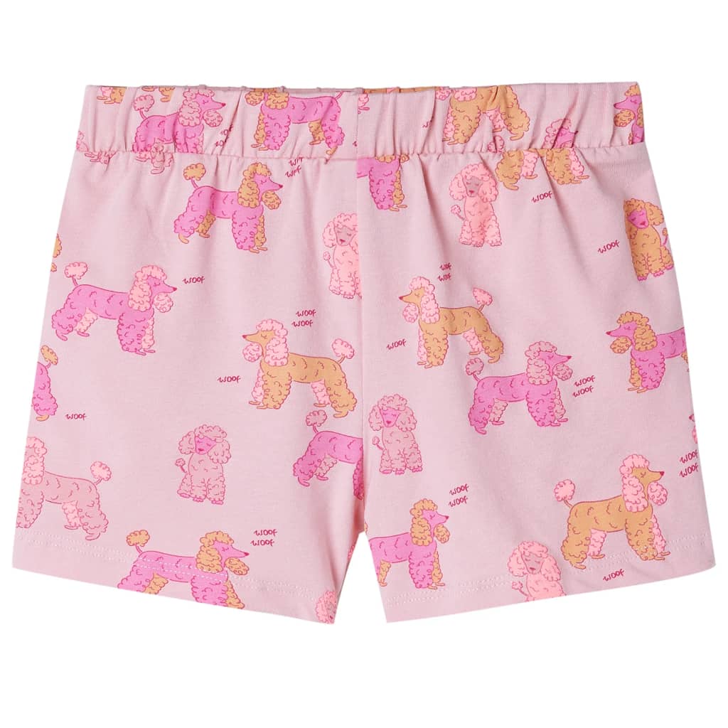 Kinderpyjama mit Kurzen Ärmeln in Hellorange und Hellrosa