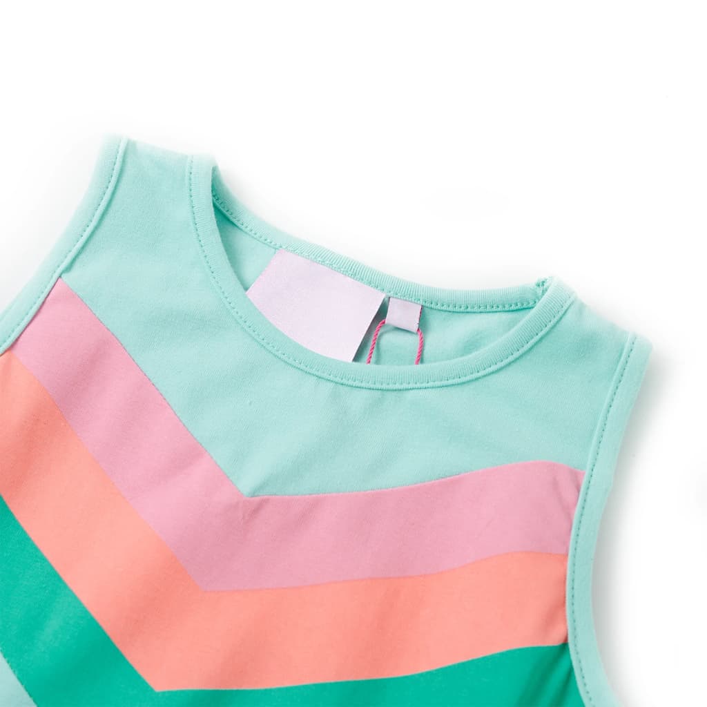 Kinderkleid mit Kordelzug Helles Minzgrün