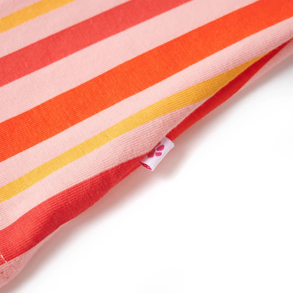 Kinderkleid mit Kordelzug Rosa und Rot