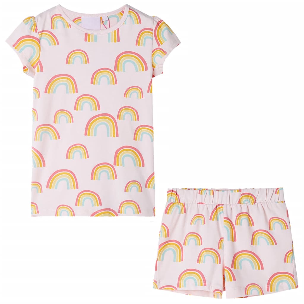 Kinderpyjama mit Kurzen Ärmeln Zartrosa