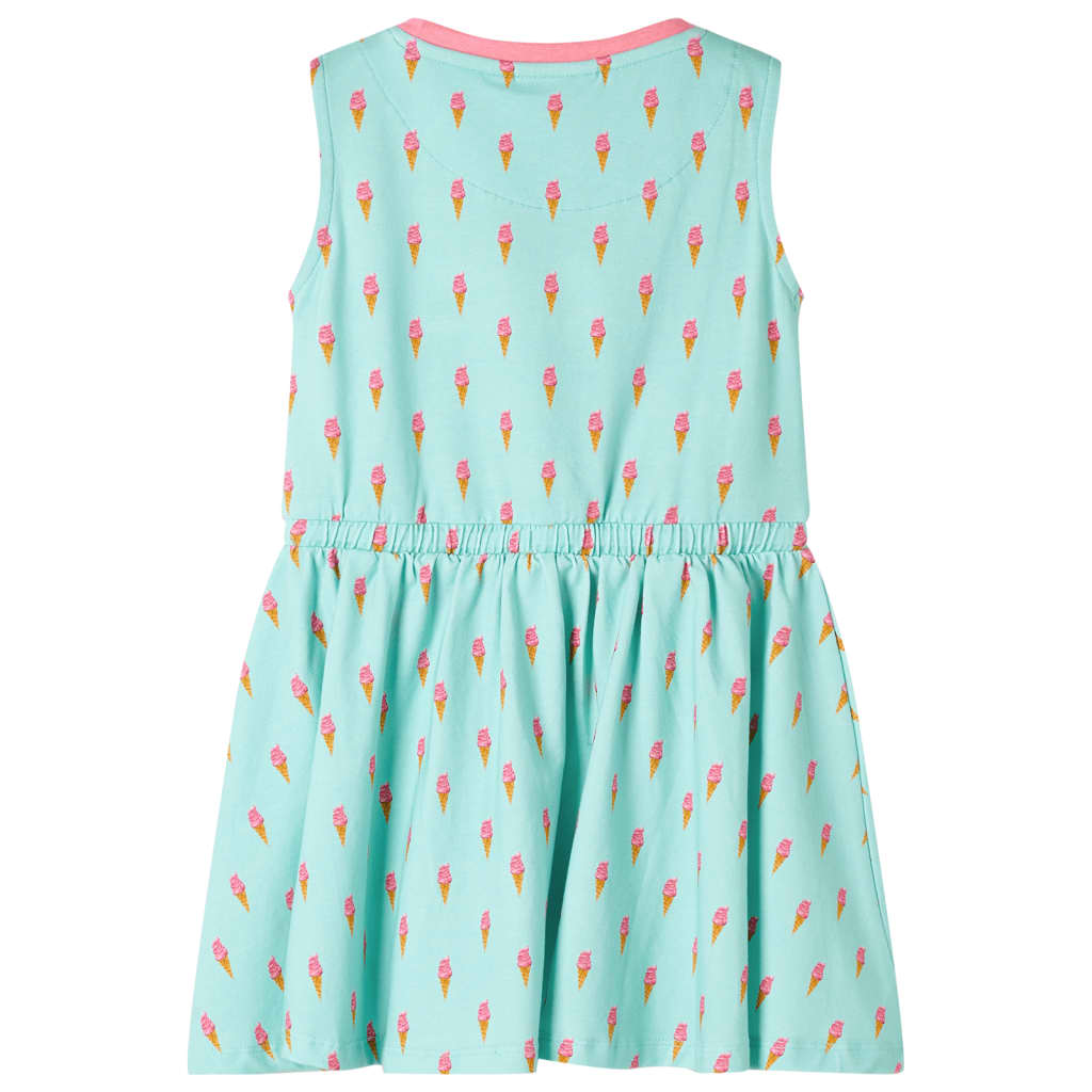 Kinderkleid mit Kordelzug Helles Minzgrün