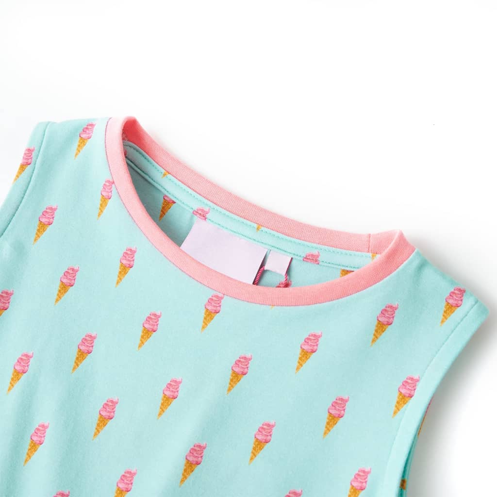 Kinderkleid mit Kordelzug Helles Minzgrün