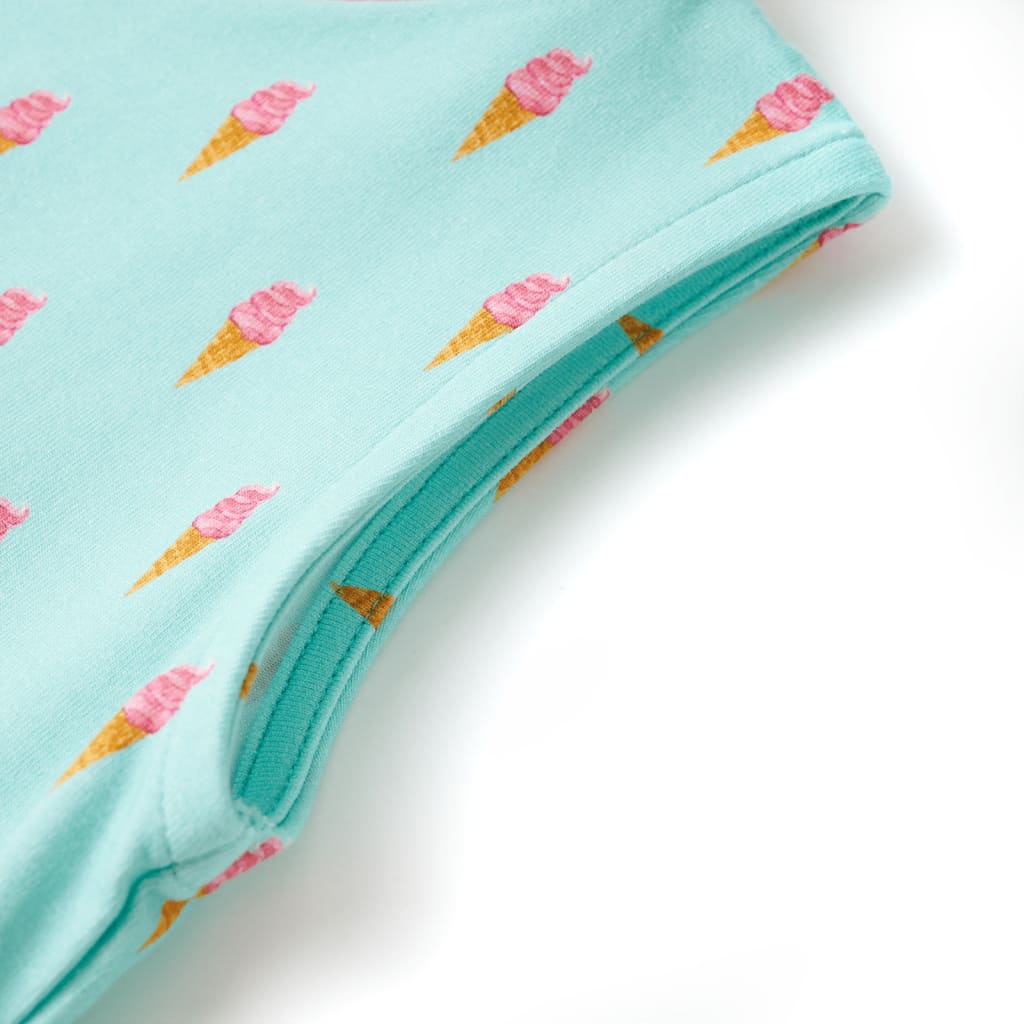 Kinderkleid mit Kordelzug Helles Minzgrün