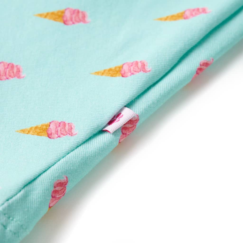 Kinderkleid mit Kordelzug Helles Minzgrün