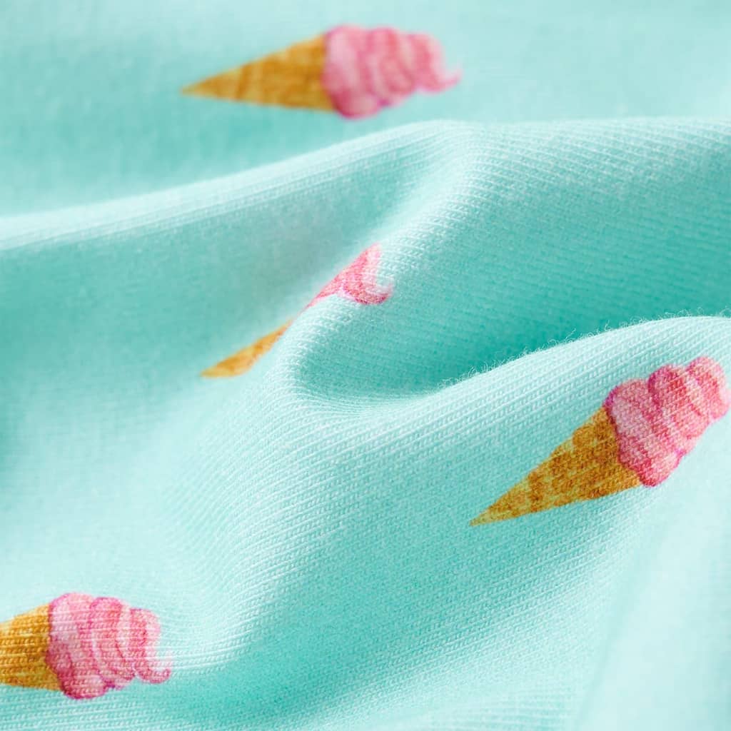 Kinderkleid mit Kordelzug Helles Minzgrün