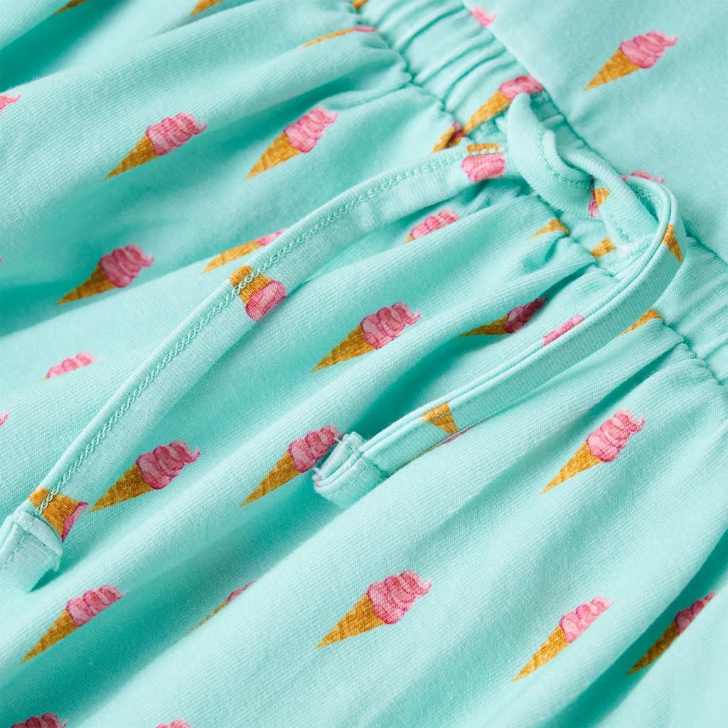 Kinderkleid mit Kordelzug Helles Minzgrün