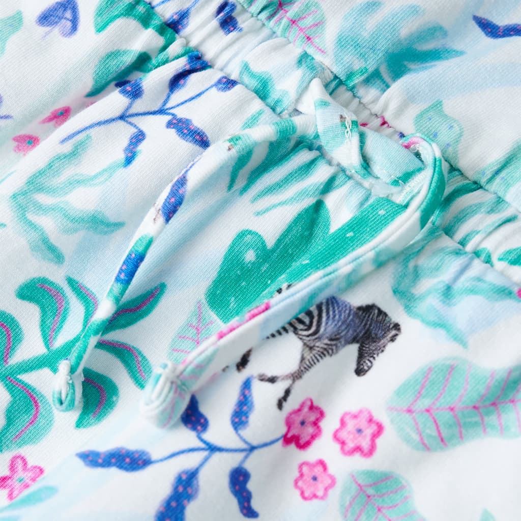 Kinderkleid Ecru und Dunkles Minzgrün