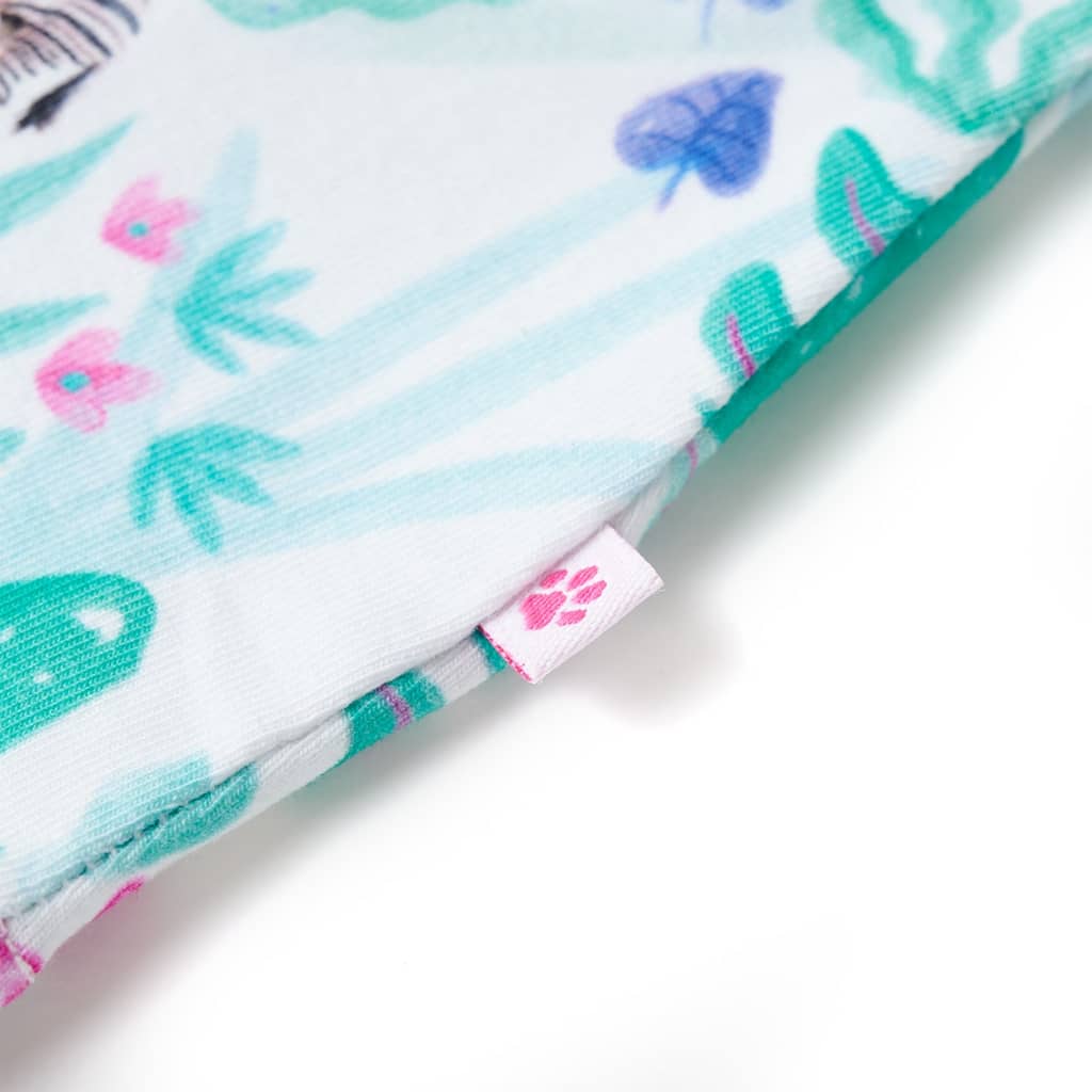 Kinderkleid Ecru und Dunkles Minzgrün