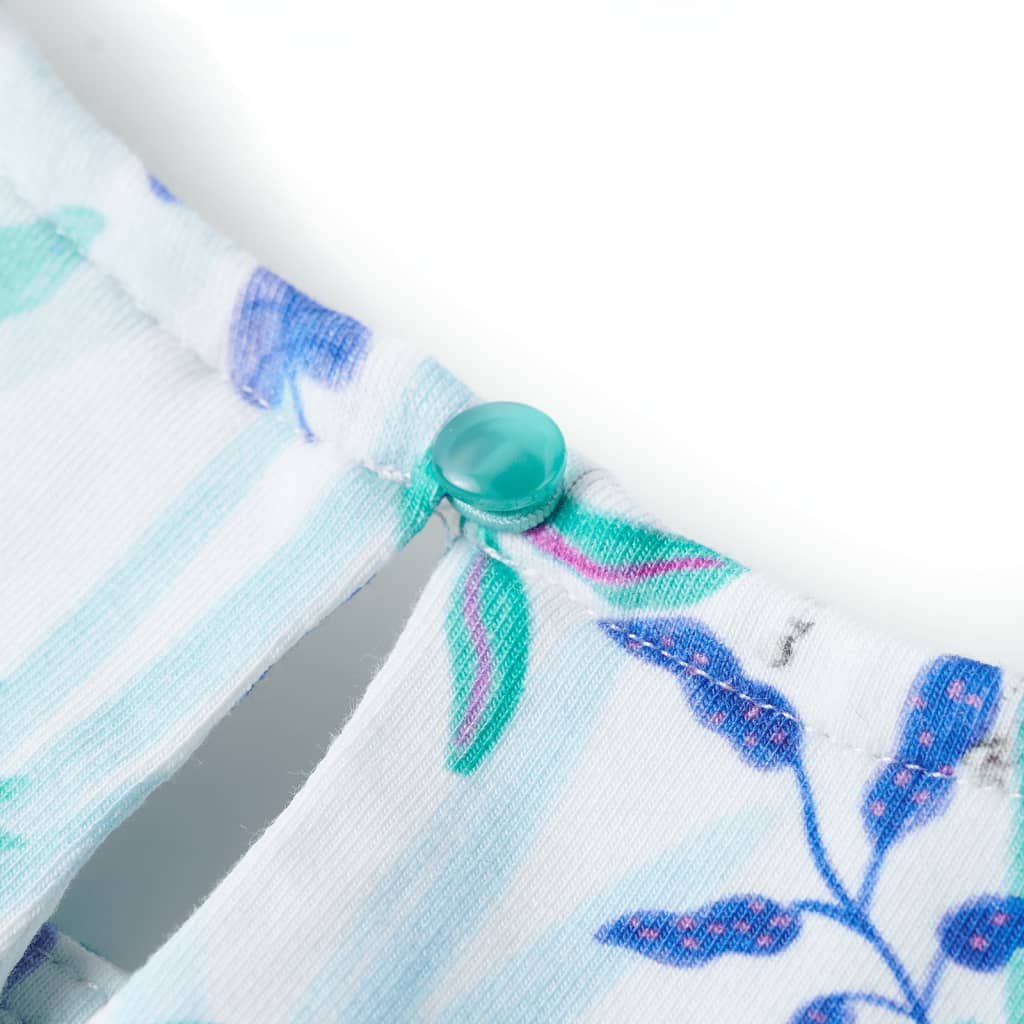 Kinderkleid Ecru und Dunkles Minzgrün
