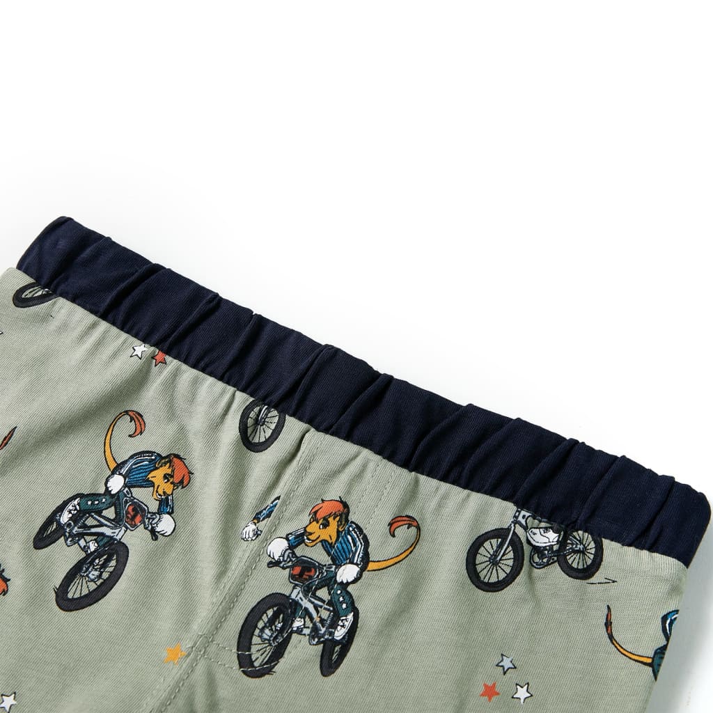 Kinderpyjama mit Kurzen Ärmeln Hellkhaki