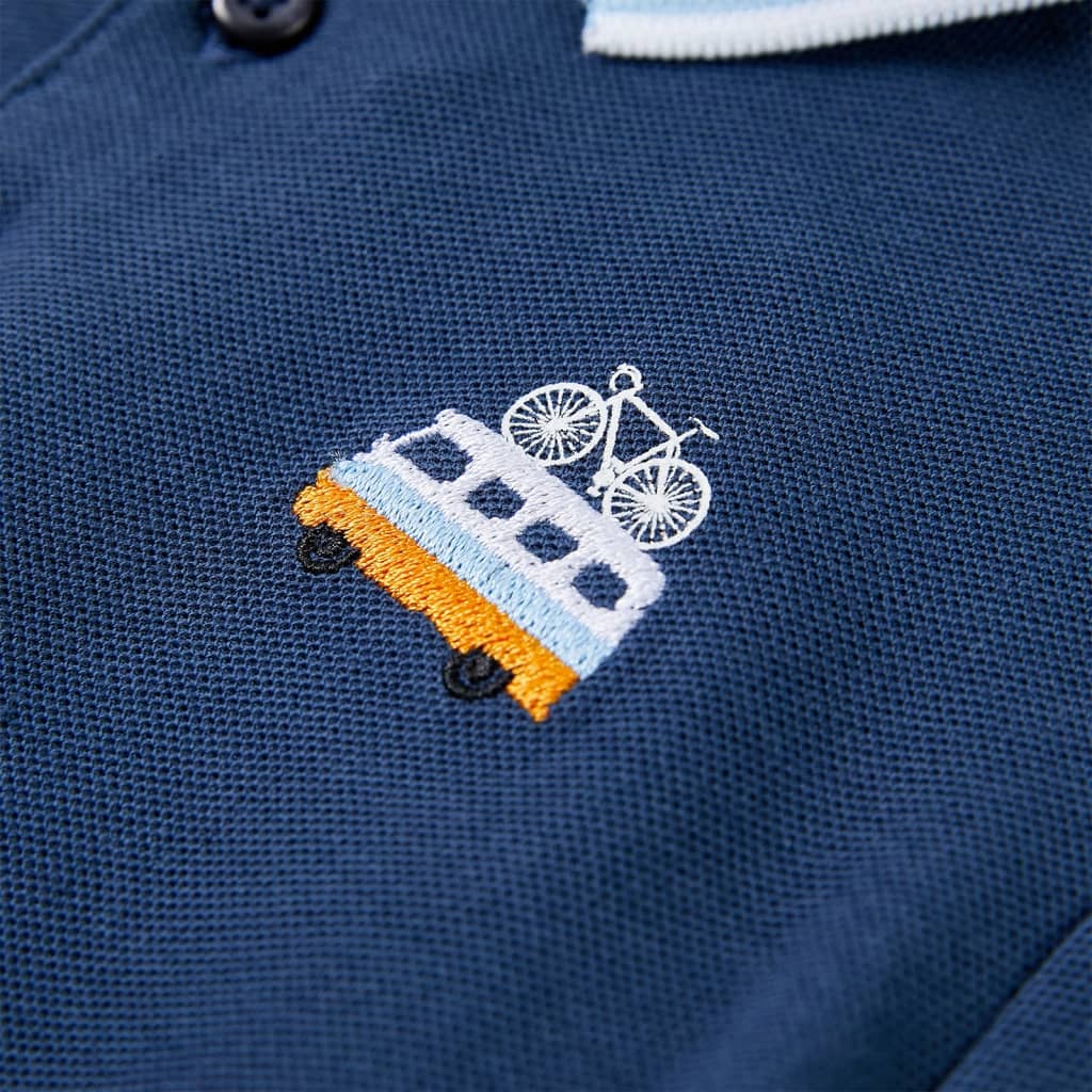 Kinder-Poloshirt Dunkelblau