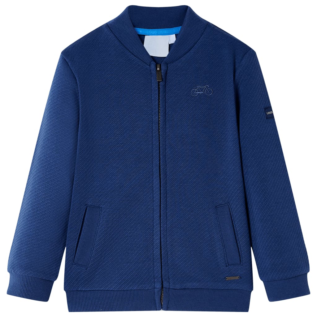 Kinder-Sweatshirt mit Reißverschluss Marineblau