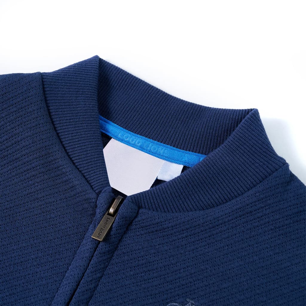 Kinder-Sweatshirt mit Reißverschluss Marineblau
