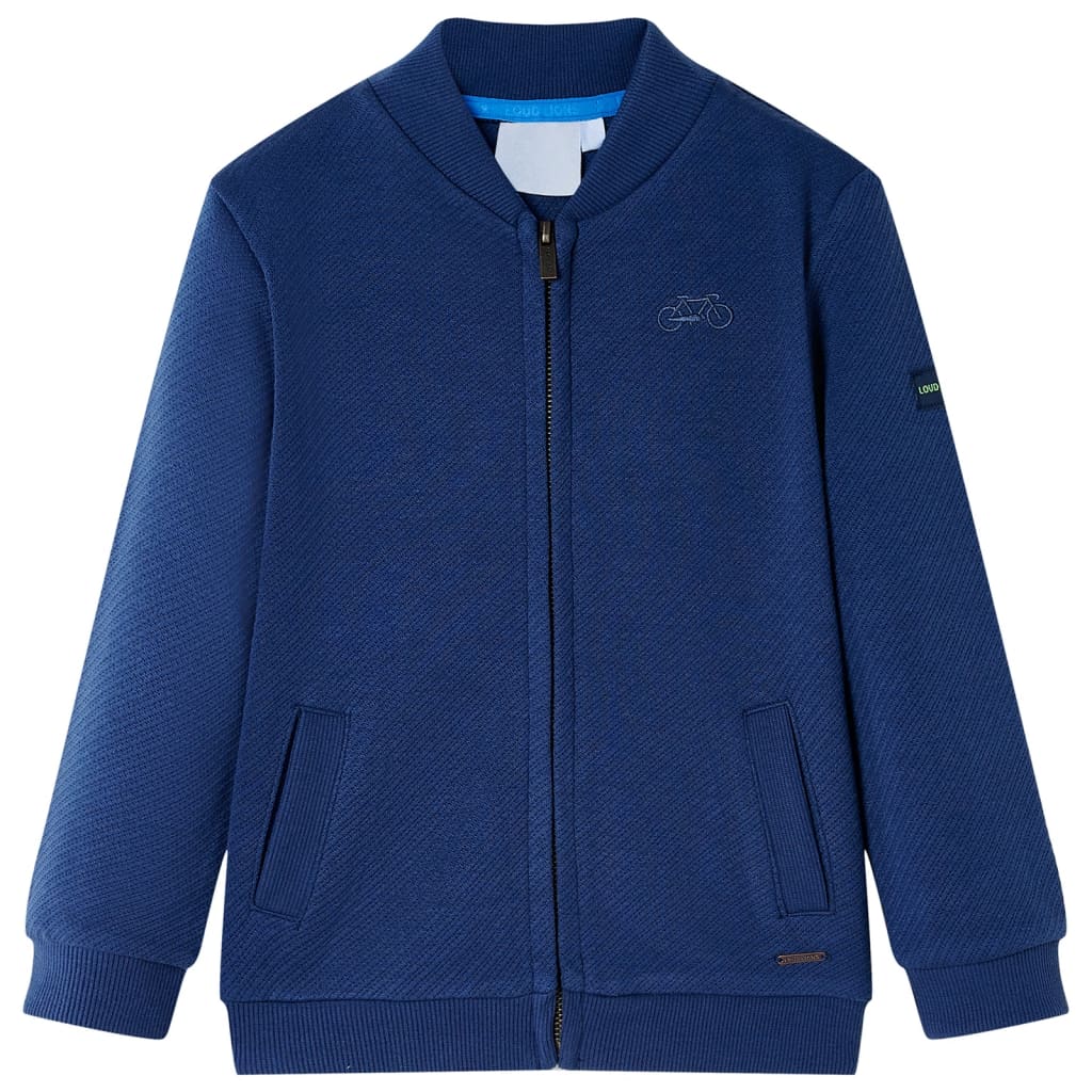 Kinder-Sweatshirt mit Reißverschluss Marineblau