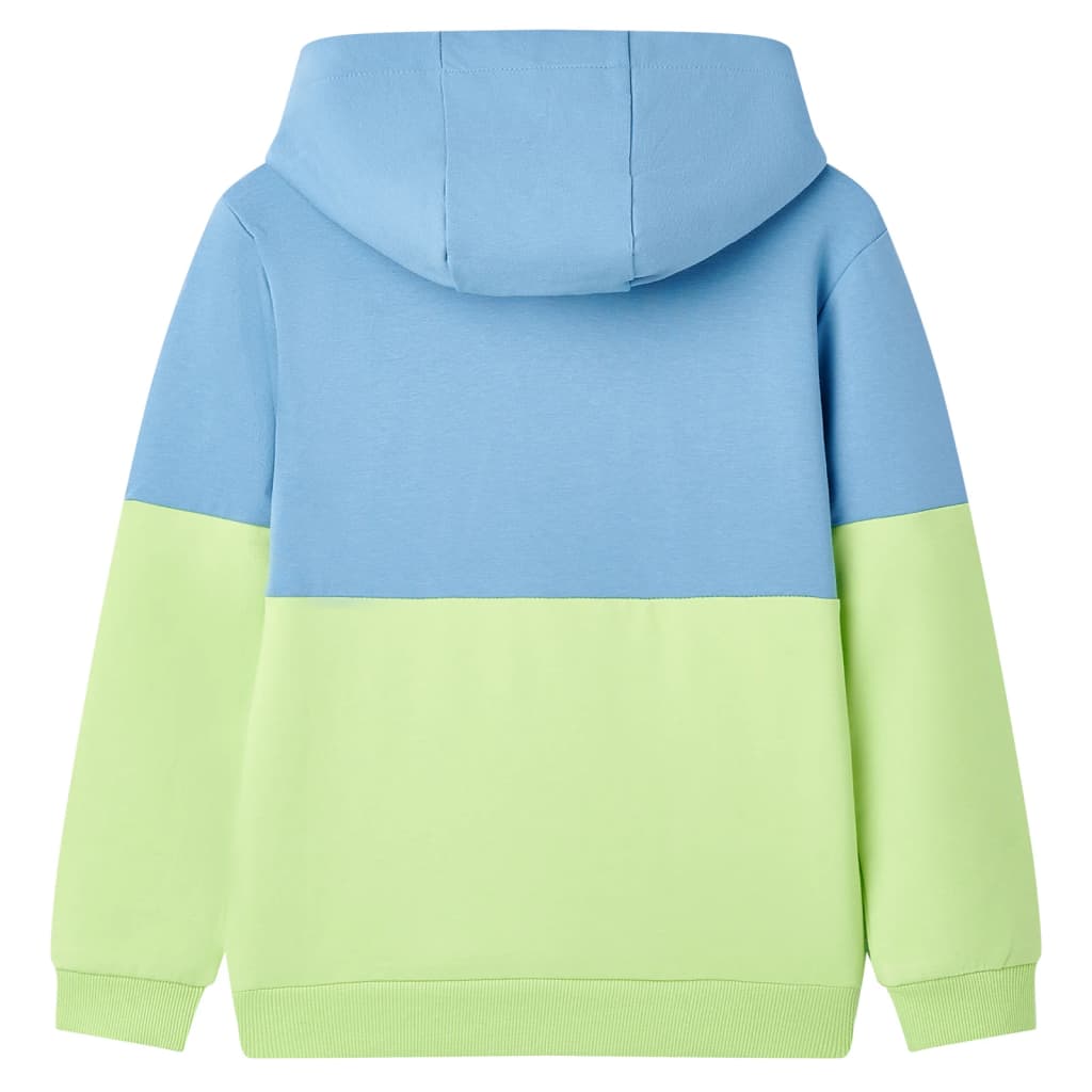 Kinder-Kapuzenpullover Blau und Zartgelb
