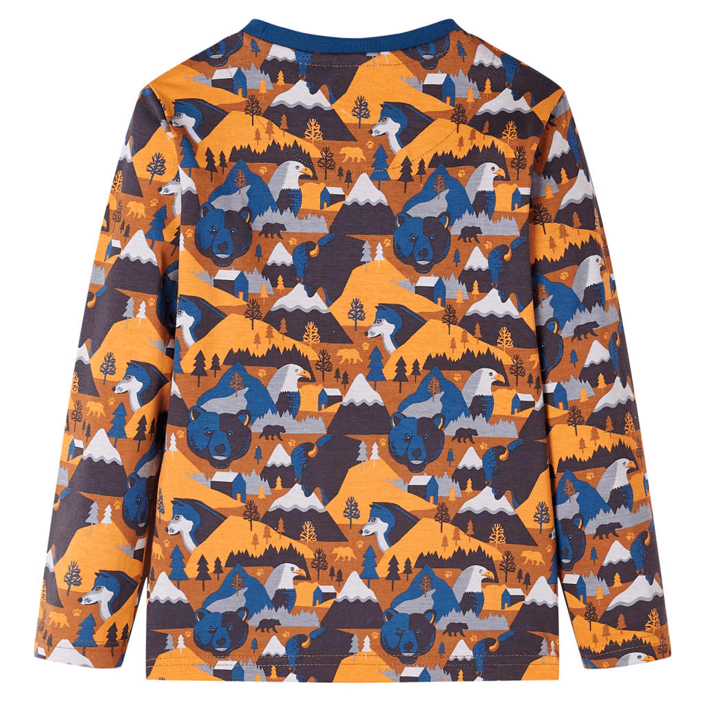 Kinderpyjama mit Langen Ärmeln Cognac
