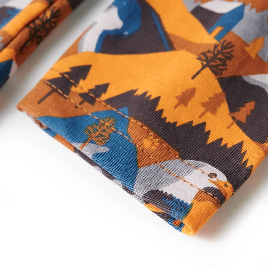 Kinderpyjama mit Langen Ärmeln Cognac