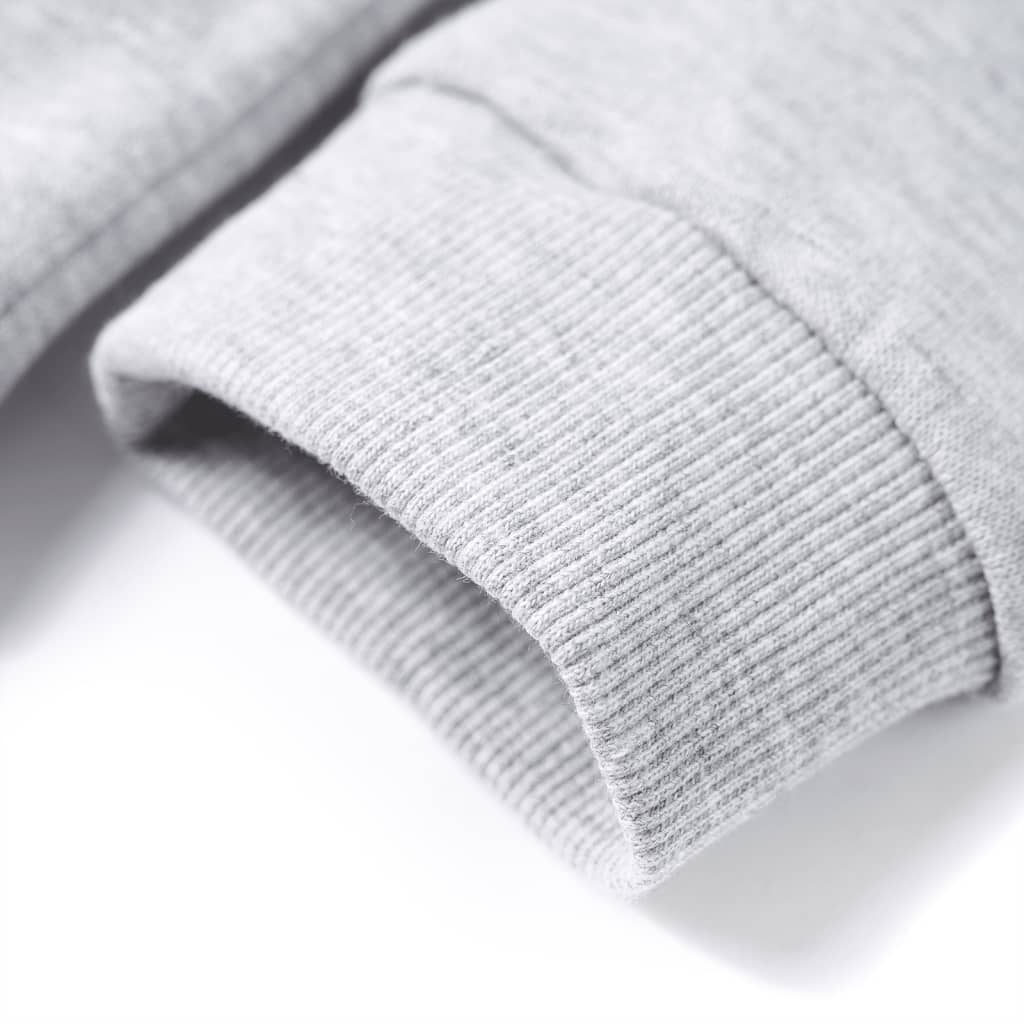 Kinder-Kapuzenpullover Grau Melange und Orange