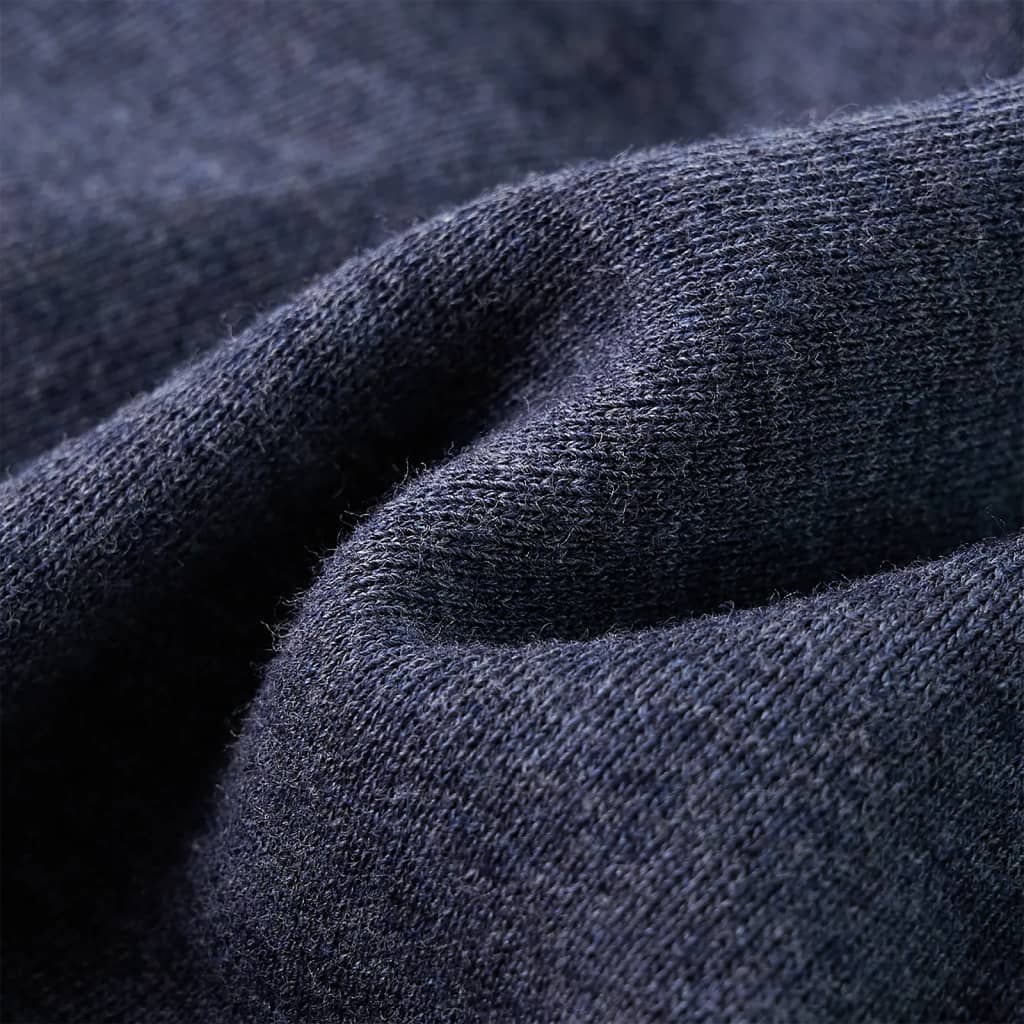 Kinder-Kapuzenpullover mit Reißverschluss Dunkelblau Melange