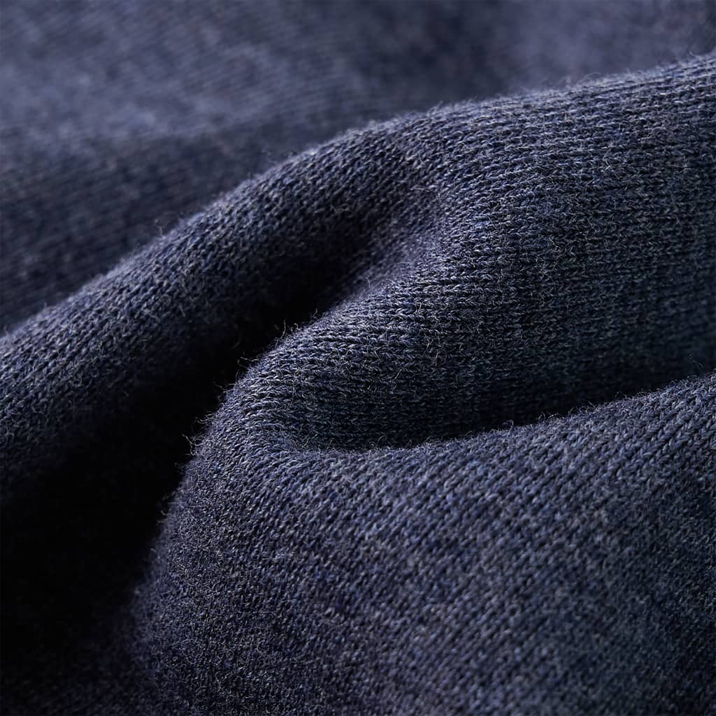Kinder-Kapuzenpullover mit Reißverschluss Dunkelblau Melange