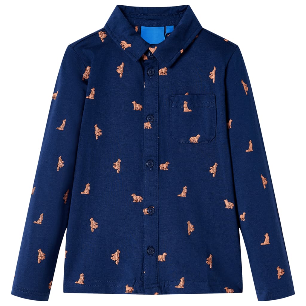 Kinderhemd Marineblau