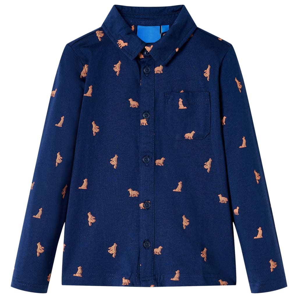 Kinderhemd Marineblau