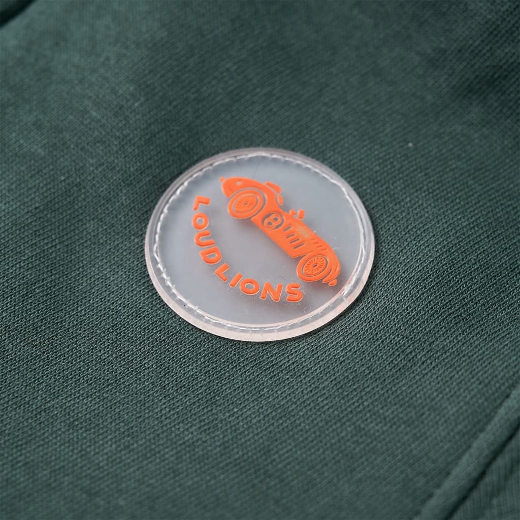 Kinder-Kapuzenpullover mit Reißverschluss Dunkelgrün