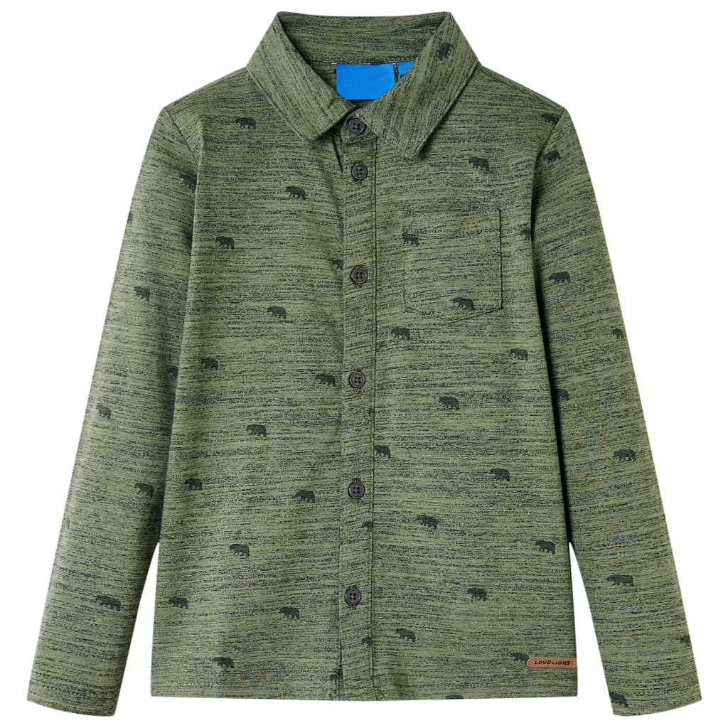 Kinderhemd Khaki Melange