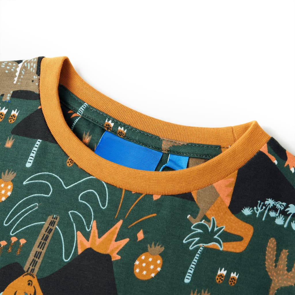 Kinderpyjama mit Langen Ärmeln Dunkelgrün