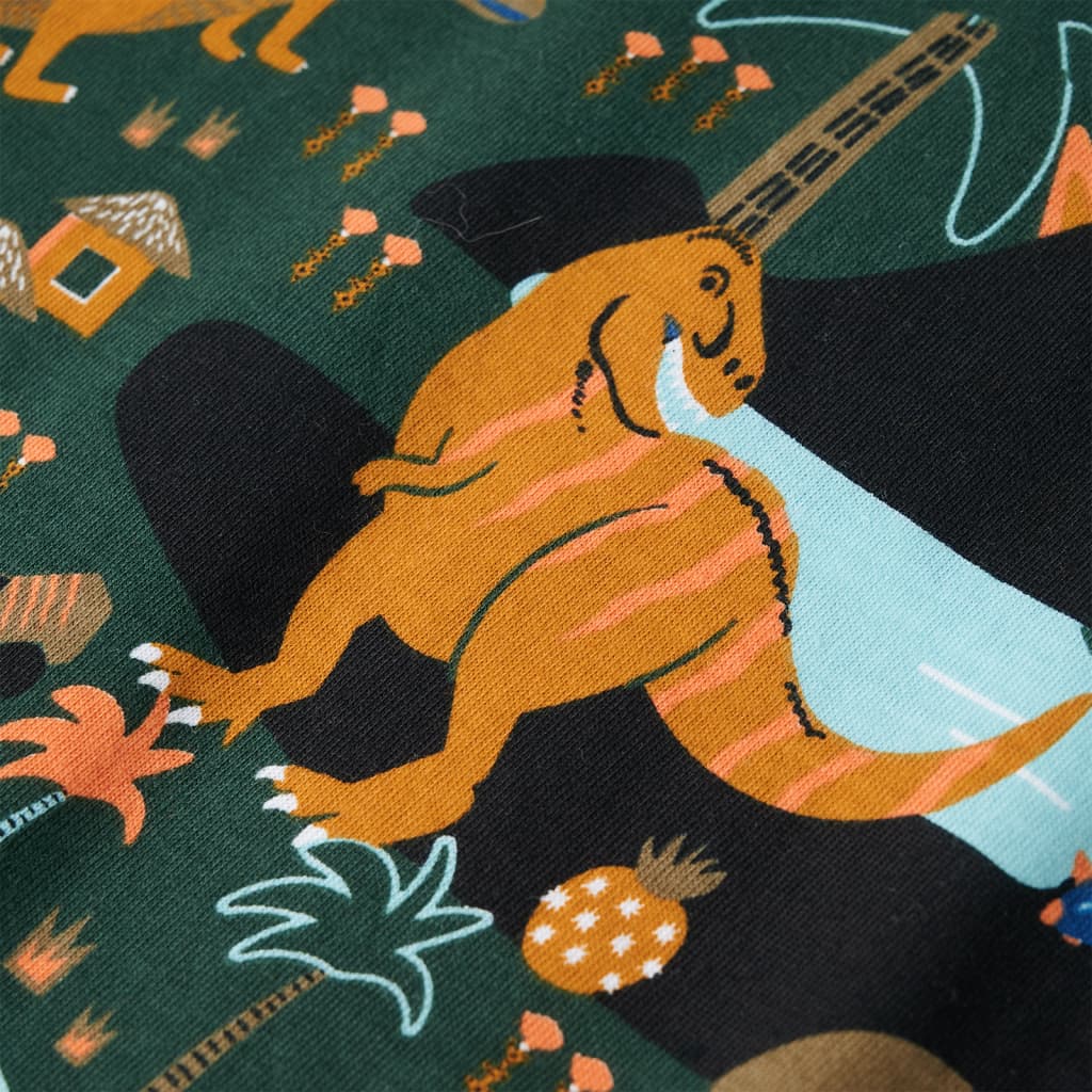 Kinderpyjama mit Langen Ärmeln Dunkelgrün